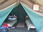 Plenty of space, with connected private toilet area out the back