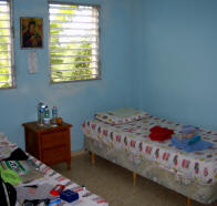 Beds in room